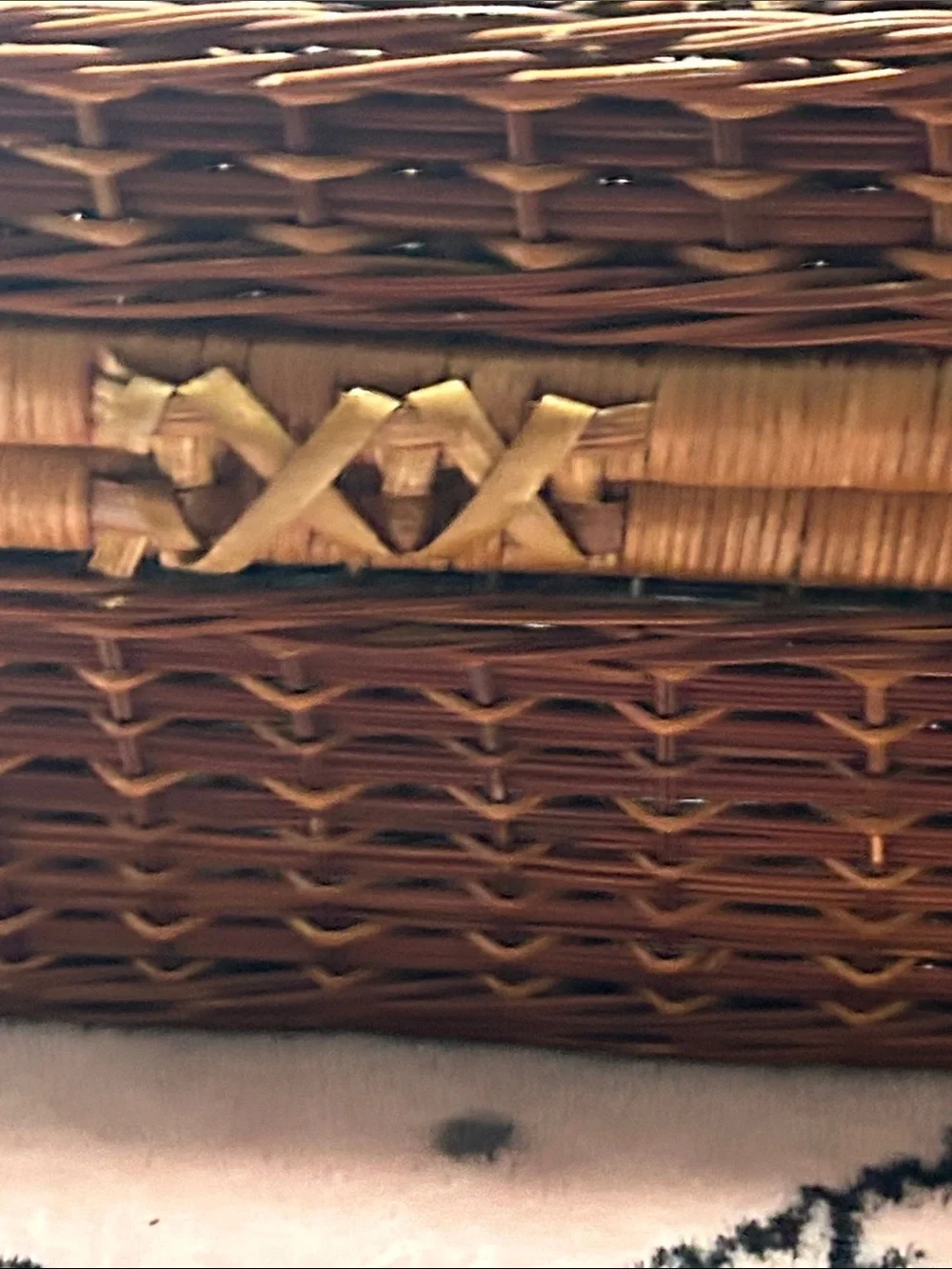 Wicker Storage Basket with Handle - Brown